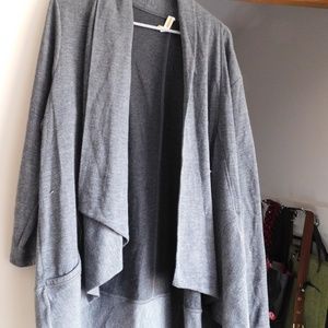 Soft cotton, drape open cardigan
